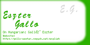 eszter gallo business card